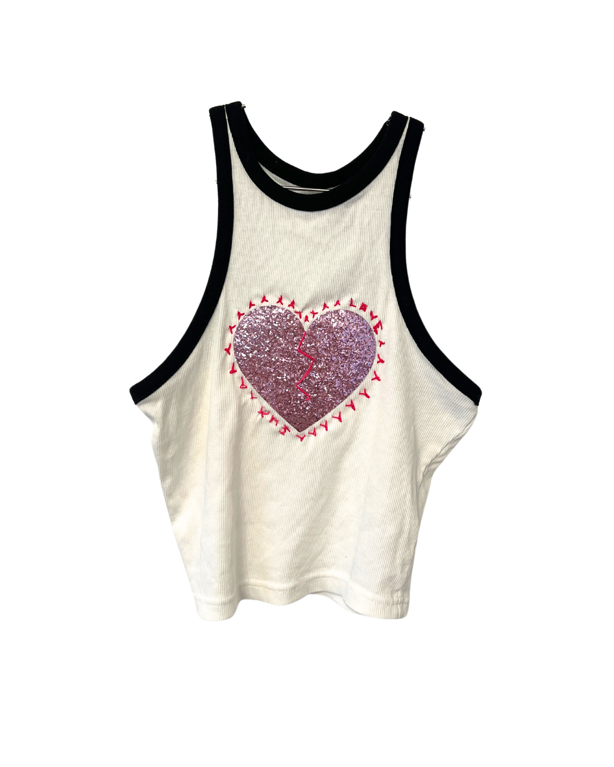 Love Sux Glitter Heart Tank