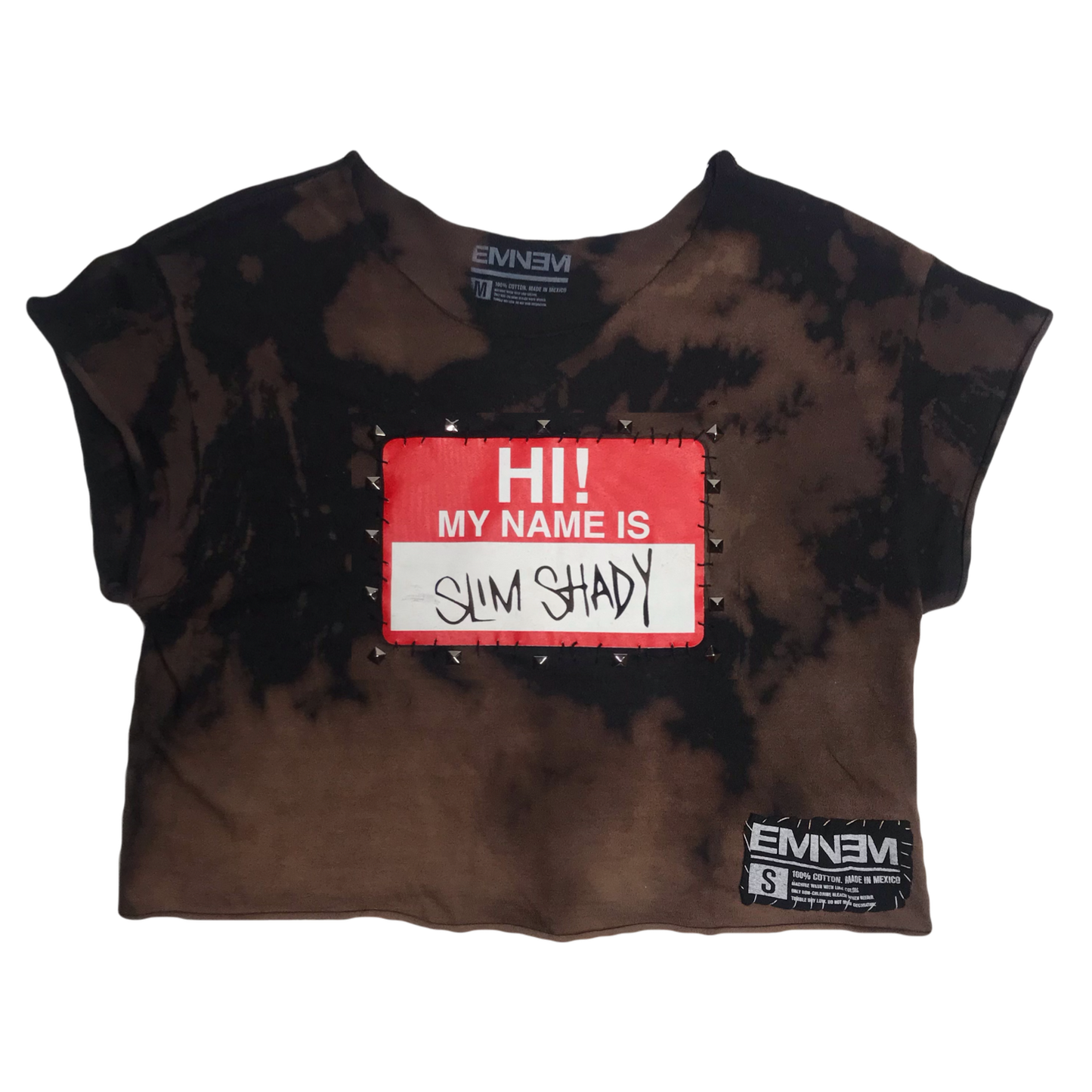 Eminem Slim Shady Distressed Crop Top