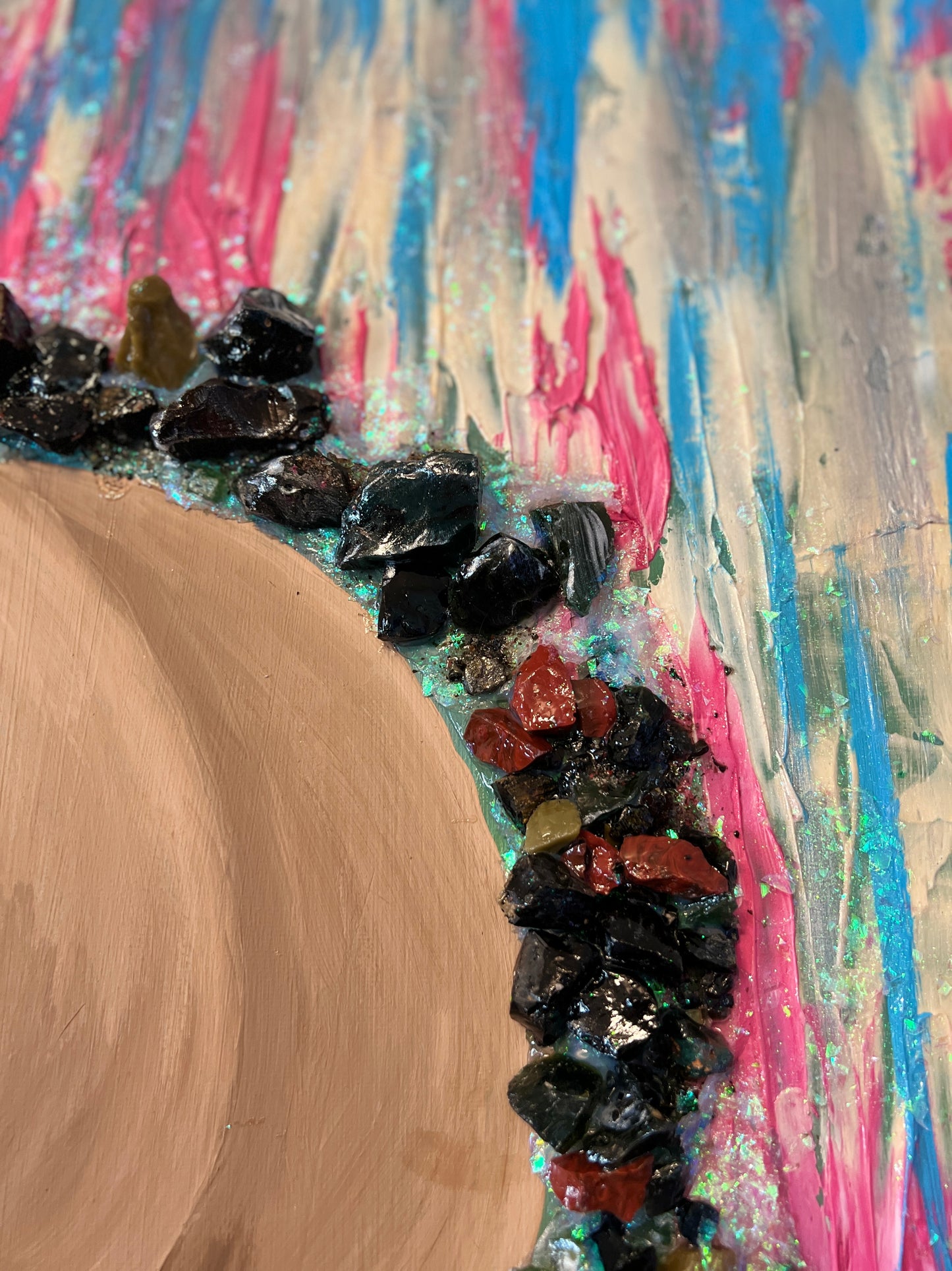 Upcycled 🍑 and 💎 Canvas 🎨💅