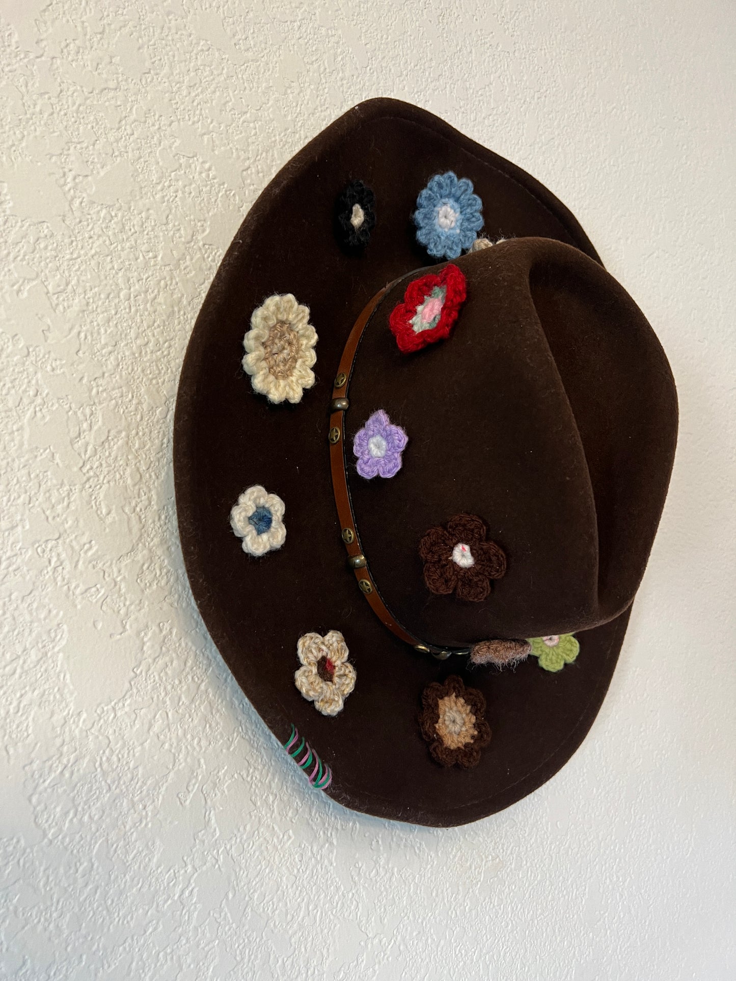 Custom Small Bailey Crochet Wool Brown Hat