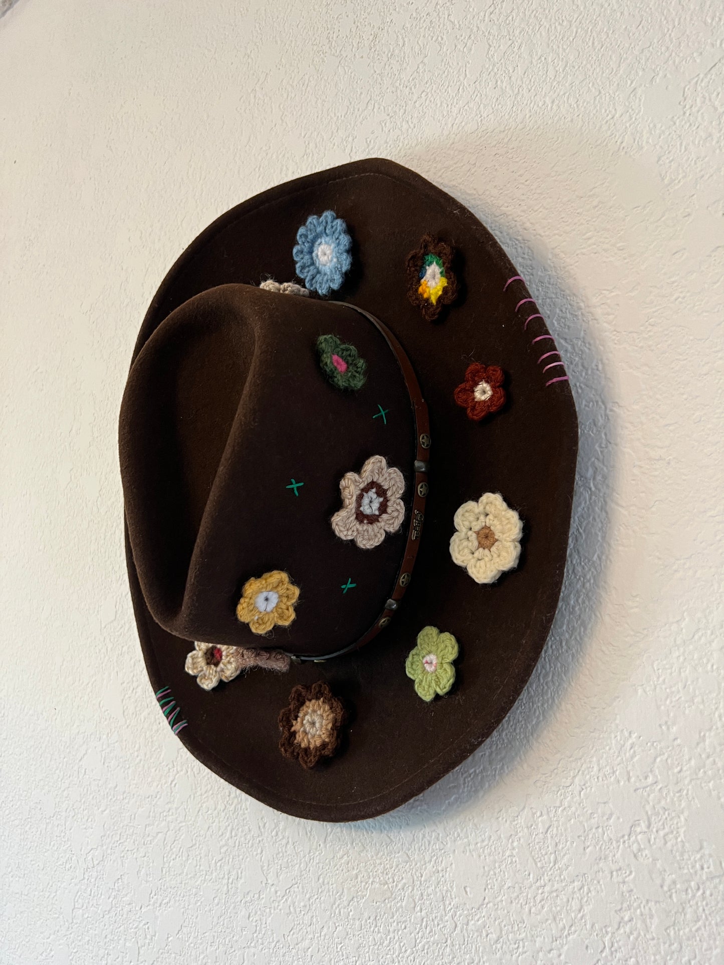 Custom Small Bailey Crochet Wool Brown Hat