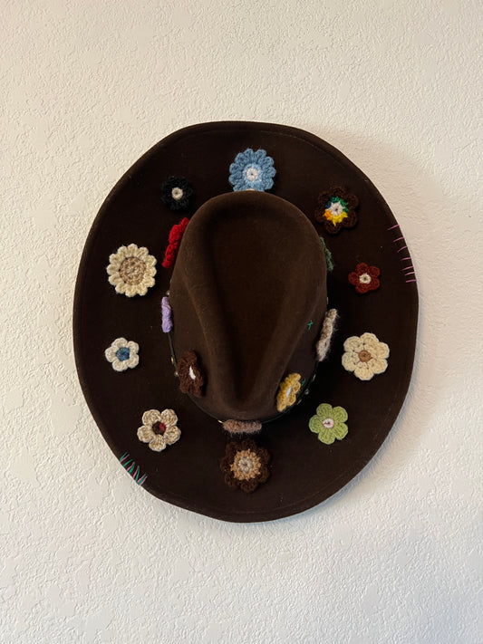 Custom Small Bailey Crochet Wool Brown Hat