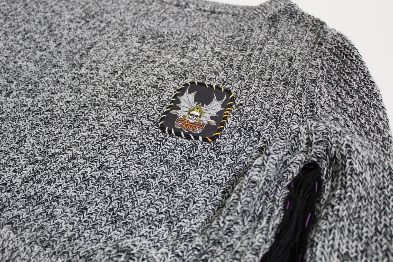 Harley Davidson Cropped Fringe Sweater