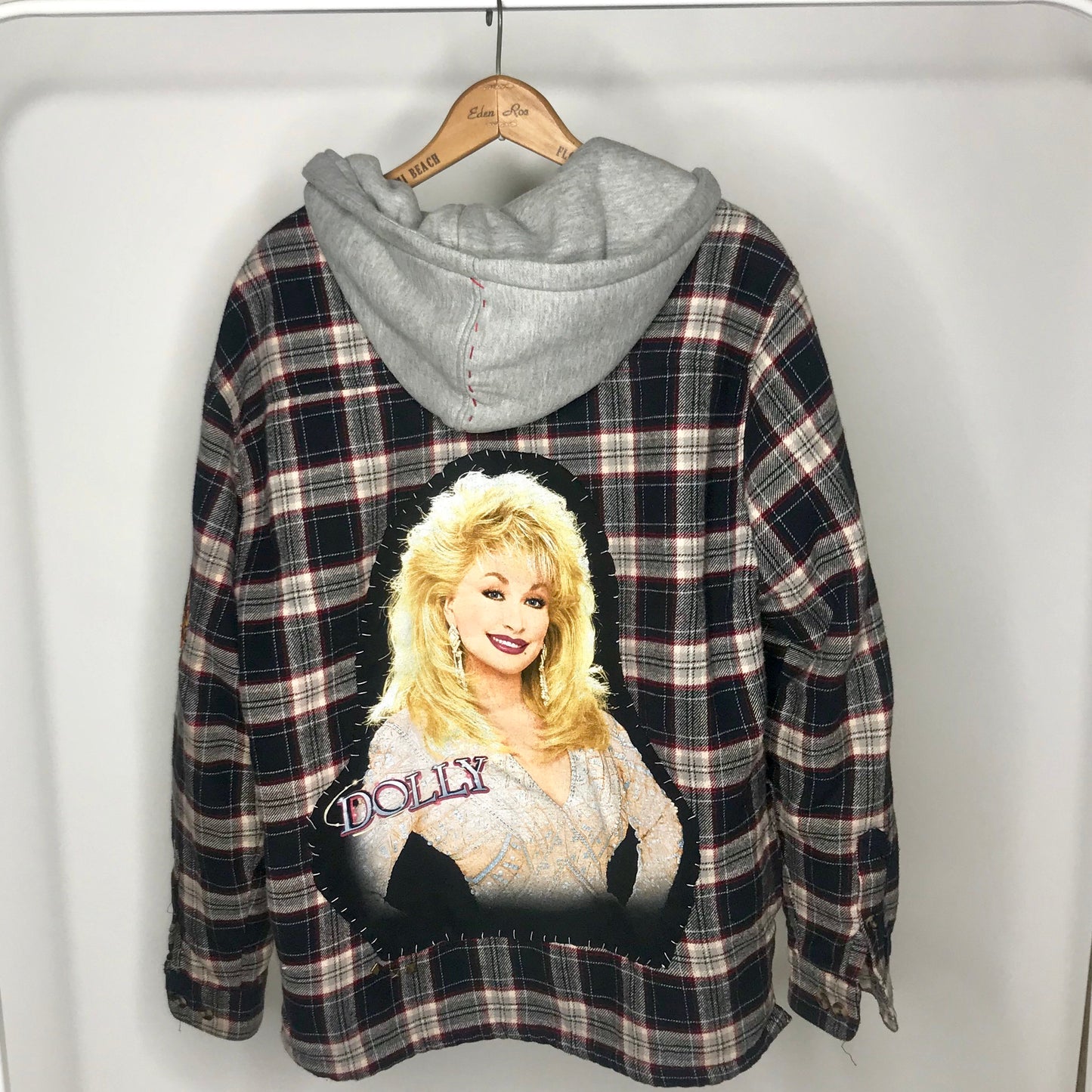 Dolly Parton Plaid Hoodie