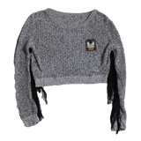 Harley Davidson Cropped Fringe Sweater