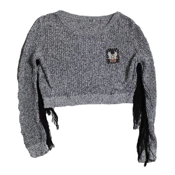 Harley Davidson Cropped Fringe Sweater