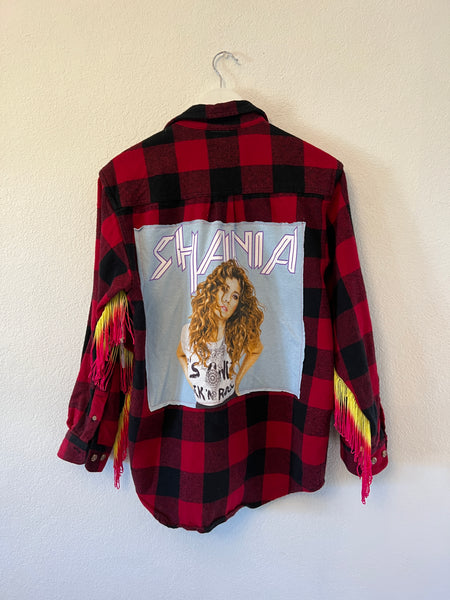 Fringe Shania Twain Buffalo Plaid Flannel