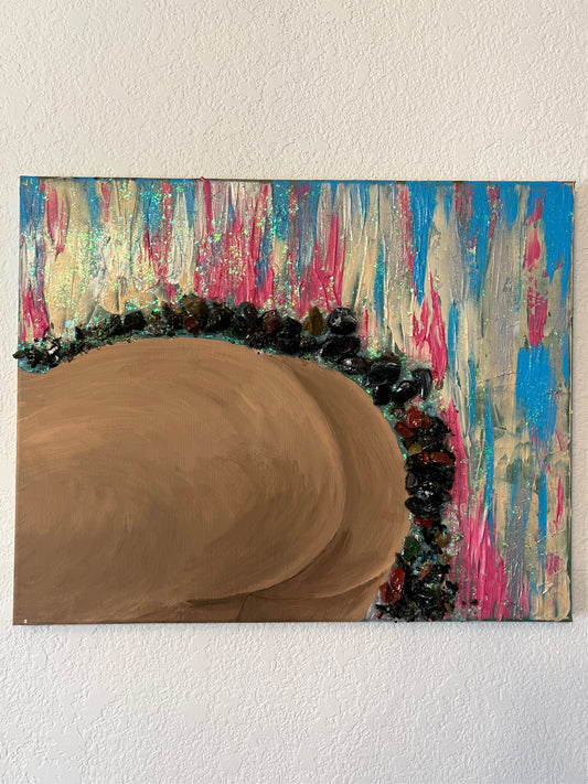 Upcycled 🍑 and 💎 Canvas 🎨💅