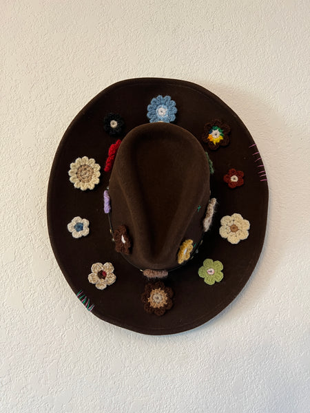 Custom Small Bailey Crochet Wool Brown Hat